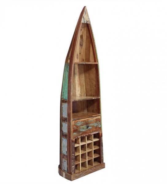 SPIRIT Regał / Winiarka #120 Drewno z odzysku 58x45x204 cm 396036