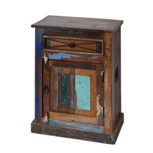 SPIRIT Szafka #100 drewno z odzysku lakierowane 55x34x73 cm 396023