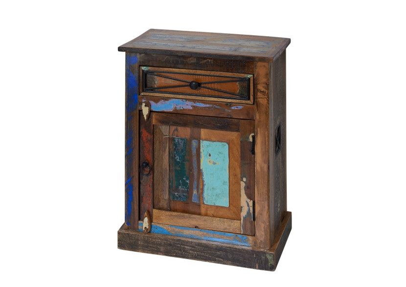SPIRIT Szafka #100 drewno z odzysku lakierowane 55x34x73 cm 396023