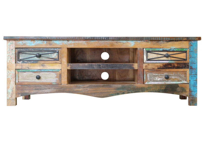 SPIRIT Szafka RTV #01 Drewno przemysłowe Lakier 140x45x50 cm 373103