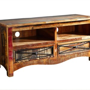 SPIRIT Szafka RTV #114 Drewno Z Odzysku Lakier 121x45x56 cm 373101