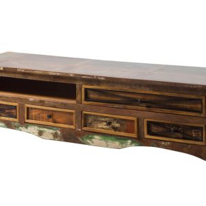 SPIRIT Szafka RTV #133 Drewno z odzysku 180x55x50 cm 373102