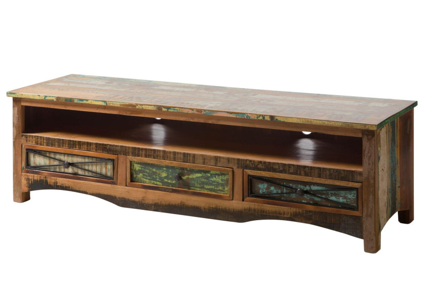 SPIRIT Szafka RTV #134 Drewno z odzysku Lakier 170x50x50 cm 373100