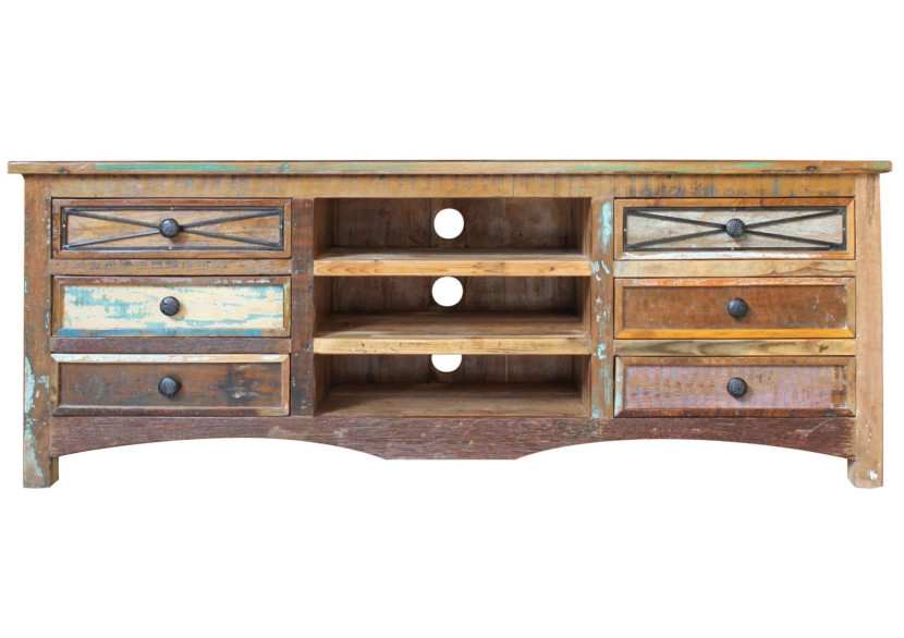 SPIRIT Szafka RTV #16 Drewno z odzysku Lakier 160x45x60 cm 396010
