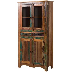 SPIRIT Witryna #08 Drewno z odzysku lakierowane 90x40x180 cm 373115 SPIRIT Witryna #08 Drewno z odzysku lakierowane 90x40x180 cm 373115