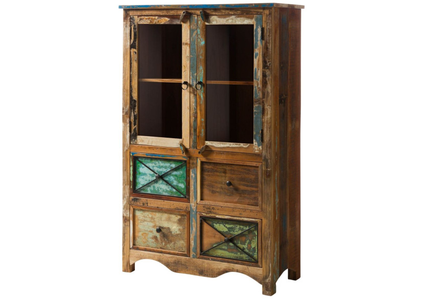 SPIRIT Witryna #140 Drewno z odzysku Lakier 95x40x150 cm 373117