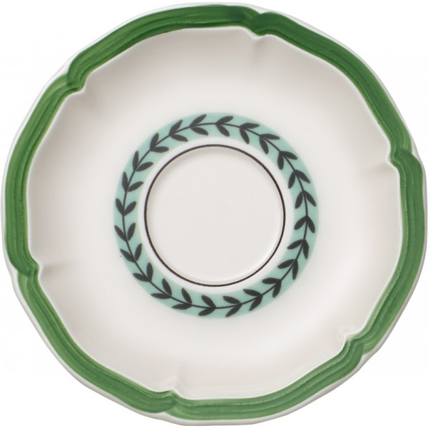 Spodek French Garden Green Line 17cm do filiżanki śniadaniowej 841264