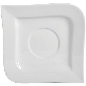 Spodek pod filiżankę Kubiko Fala porcelanowy biały 38502 Spodek pod filiżankę Kubiko Fala porcelanowy biały 38502