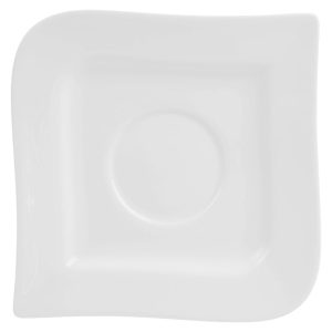 Spodek pod filiżankę Kubiko Fala porcelanowy biały 38501 Spodek pod filiżankę Kubiko Fala porcelanowy biały 38501