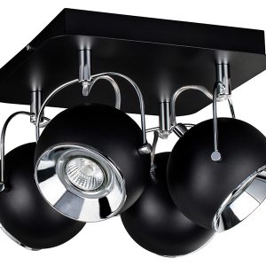 Spot Ball 4-punktowy metalowy czarny 33737 Spot Ball 4-punktowy metalowy czarny 33737