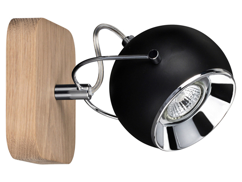 Spot Ball Wood metalowy czarny 34015