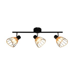 Spot czarno-naturalny rattan GENT 3xE14x40W wym:19x50x17cm Zuma Line 866764 Spot czarno-naturalny rattan GENT 3xE14x40W wym:19x50x17cm Zuma Line 866764