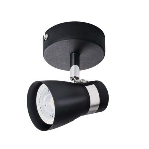 Spot ENALI czarny-chromowany 1xGU10x35W wym:12x8x8cm IP20 Kanlux 1037430 Spot ENALI czarny-chromowany 1xGU10x35W wym:12x8x8cm IP20 Kanlux 1037430