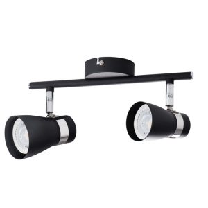 Spot ENALI czarny-chromowany 2xGU10x35W wym:14x8x28cm IP20 Kanlux 1037331 Spot ENALI czarny-chromowany 2xGU10x35W wym:14x8x28cm IP20 Kanlux 1037331