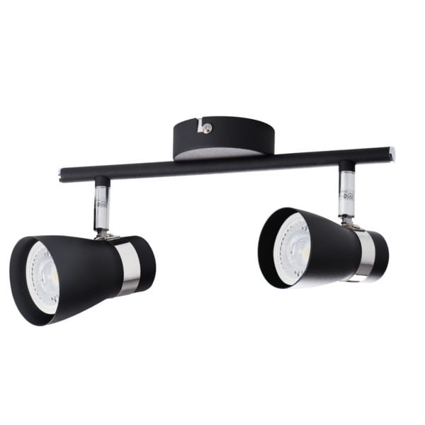 Spot ENALI czarny-chromowany 2xGU10x35W wym:14x8x28cm IP20 Kanlux 1037331