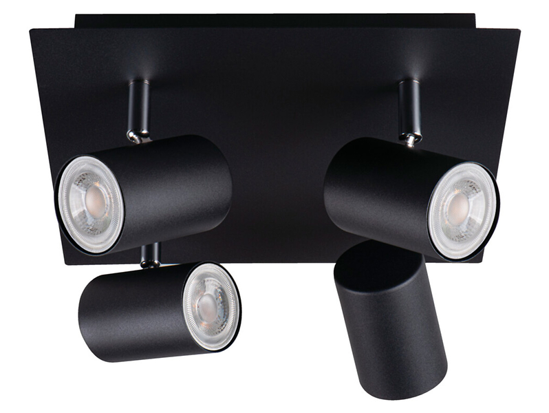 Spot Evalo 4-punktowy aluminiowy czarny 54039