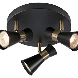 Spot Folie 3-punktowy metalowy czarny 57611 Spot Folie 3-punktowy metalowy czarny 57611