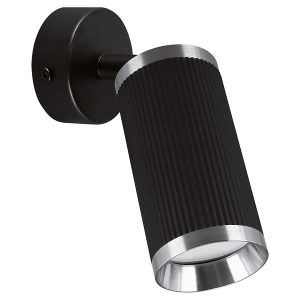 Spot Frida aluminiowy czarno-srebrny 178551