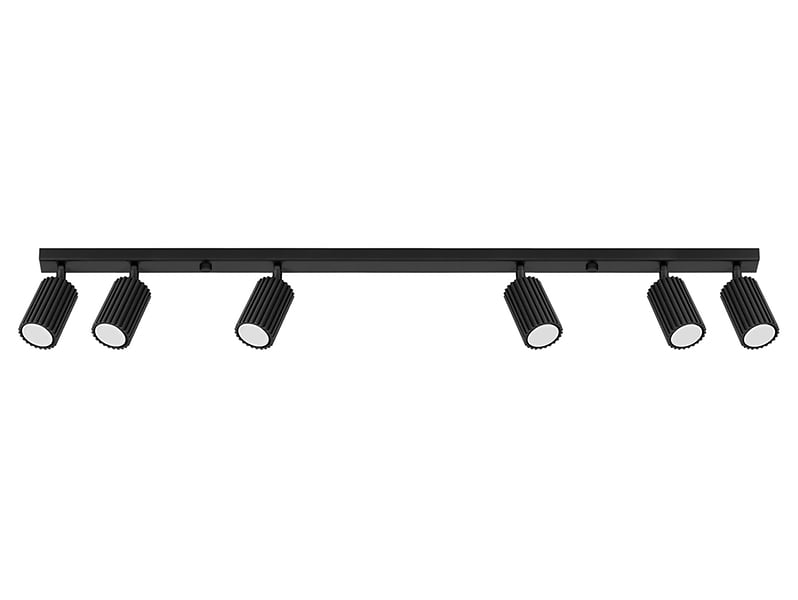 Spot Karbon 6-punktowy aluminiowy 117 cm czarny 439221