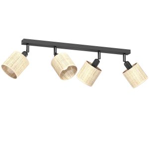 Spot kremowo-czarny mat Rattan spot 4xE14x15W wym:20x65x10cm Luminex 865789 Spot kremowo-czarny mat Rattan spot 4xE14x15W wym:20x65x10cm Luminex 865789