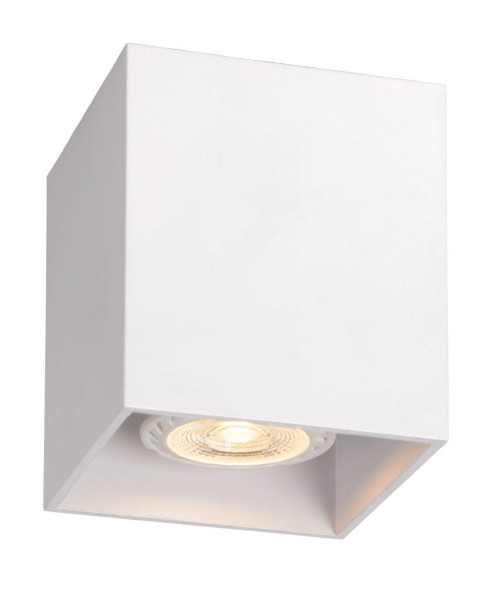 Spot kwadratowy biały BODI 1xGU10x50W wym:9,5x8,25x8,25cm IP20 Lucide 915122