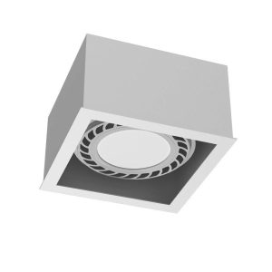 Spot kwadratowy biały CAGE 1xGU10x18W wym:8,5×13,5×13,5cm IP20 Brosline 915045