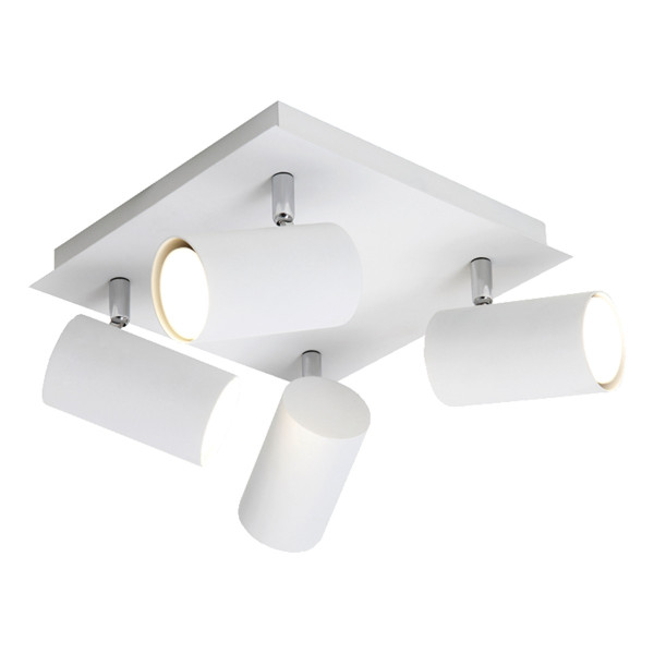 Spot kwadratowy biały chrom MARLEY 4xGU10x35W wym:15x24x24cm IP20 Trio 909059