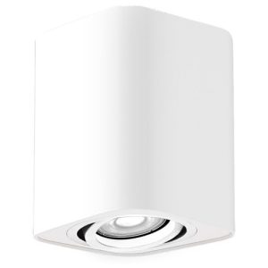 Spot kwadratowy biały matowy Kobald 1xGU10x10W wym:10,5x9x9cm IP20 Rabalux 914546