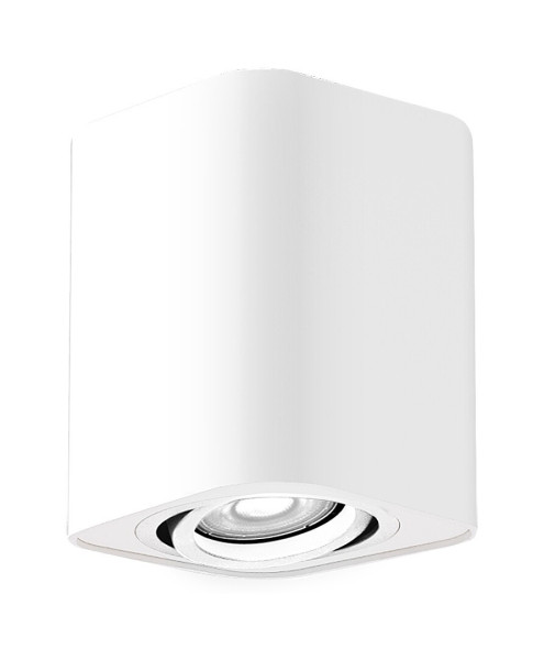 Spot kwadratowy biały matowy Kobald 1xGU10x10W wym:10,5x9x9cm IP20 Rabalux 914546