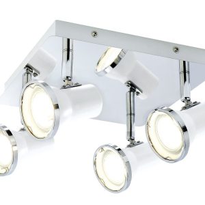 Spot kwadratowy biały Steve 4xGU10x10W wym:23x23x23cm IP44 Rabalux 908858