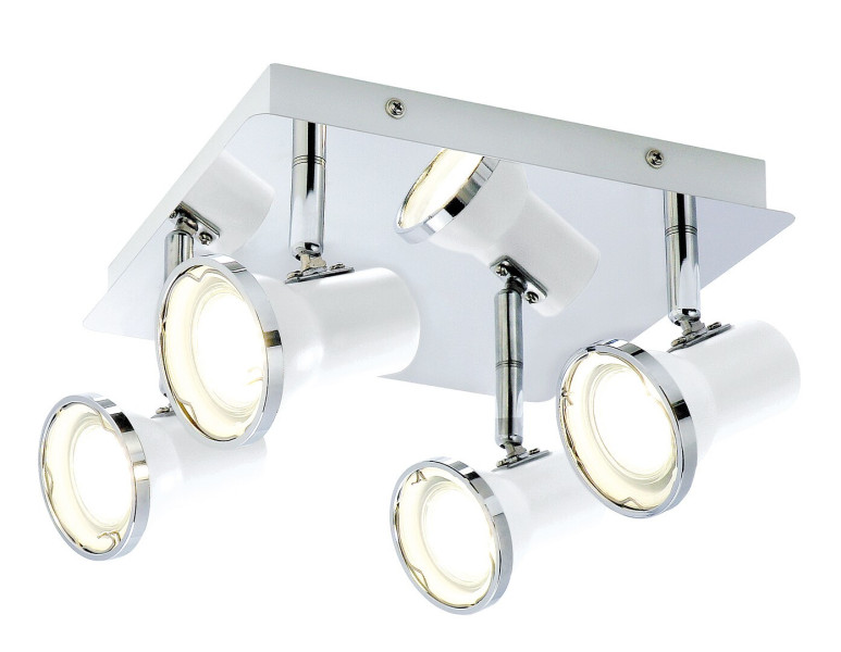Spot kwadratowy biały Steve 4xGU10x10W wym:23x23x23cm IP44 Rabalux 908858