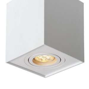 Spot kwadratowy biały TUBE 1xGU10x50W wym:12,5×9,5×9,5cm IP20 Lucide 915296
