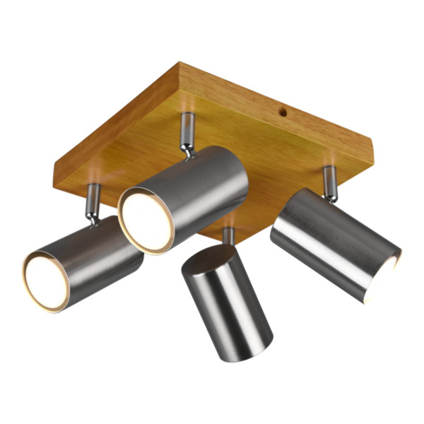 Spot kwadratowy brązowo-srebrny MARLEY 4xGU10x35W wym:16x22x22cm IP20 Trio 908659