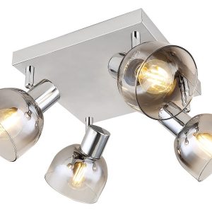 Spot kwadratowy chromowany Tarien 4xE14x12W wym:15x22x22cm IP20 Rabalux 908766