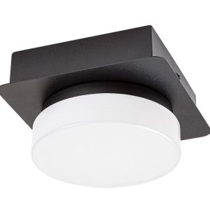 Spot kwadratowy czarno-biały Attichus LED 5W biały neutralny IP44 Rabalux 915265
