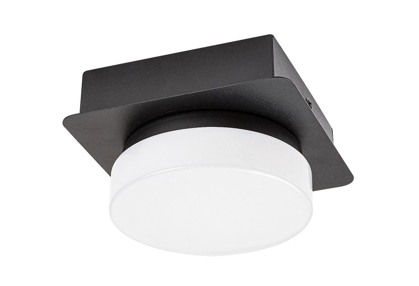Spot kwadratowy czarno-biały Attichus LED 5W biały neutralny IP44 Rabalux 915265