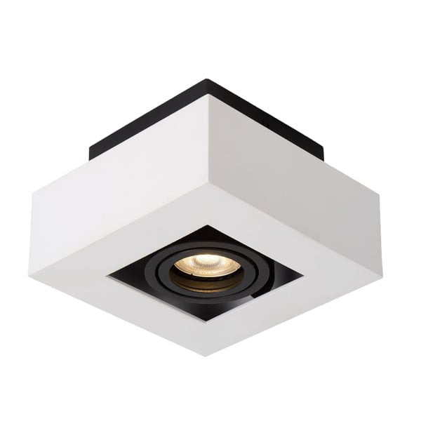 Spot kwadratowy czarno-biały CASEMIRO 1xGU10x50W IP20 Italux 915119
