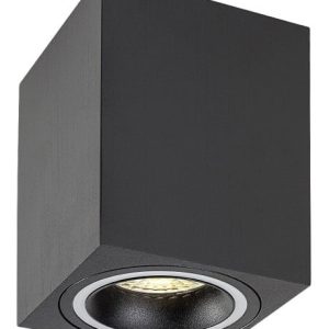 Spot kwadratowy czarno-biały KOBALD 1xGU10x25W wym:10x8x8cm IP20 Rabalux 914485