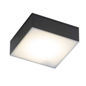Spot kwadratowy czarno-biały TOTTORI LED 10W biały ciepły IP44 Shilo 913917