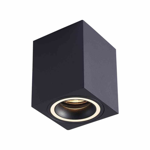 Spot kwadratowy czarny BIMA 1xGU10x40W wym:10x8x8cm IP20 Eko-Light 914541