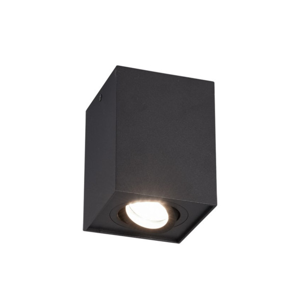 Spot kwadratowy czarny BISCUIT 1xGU10x35W wym:12,5x9,6x9,6cm IP20 Trio 913407