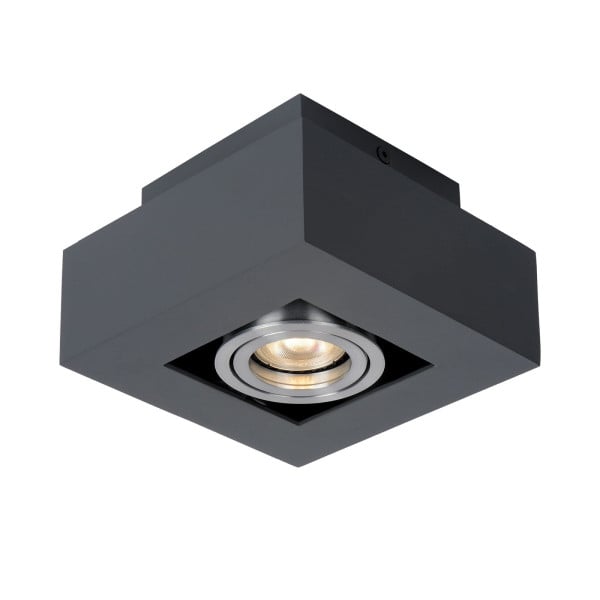 Spot kwadratowy czarny-chromowany CASEMIRO 1xGU10x50W IP20 Italux 915095