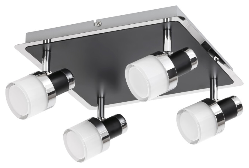 Spot kwadratowy czarny Harold LED 20W biały neutralny IP44 Rabalux 909020