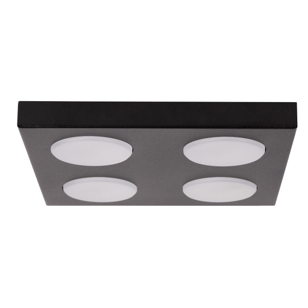 Spot kwadratowy czarny HERO 4xGX53x12W wym:3x24x24cm IP20 Sigma Lighting 915124