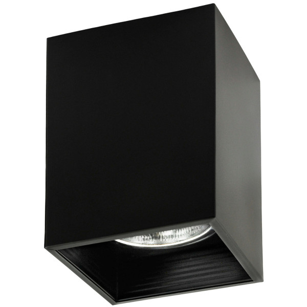 Spot kwadratowy czarny JUPITER 1xE27x20W wym:16x11,7x11,7cm IP20 Polux 915065