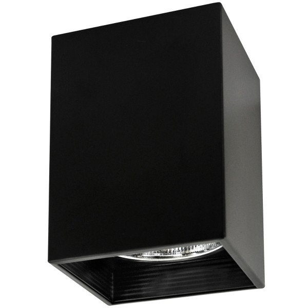 Spot kwadratowy czarny JUPITER 1xE27x20W wym:19,1x13,7x13,7cm IP20 Polux 915116