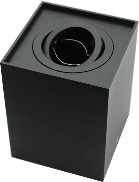 Spot kwadratowy czarny MAGNUS 1xGU10x10W wym:12,5x9,6x9,6cm IP20 IdeaLED 917250