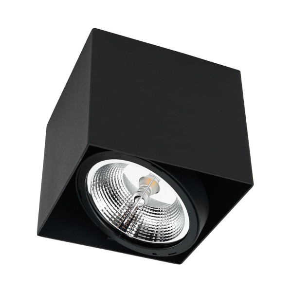 Spot kwadratowy czarny PLAZA 1xGU10x40W wym:13x14x14cm IP20 Milagro 915111