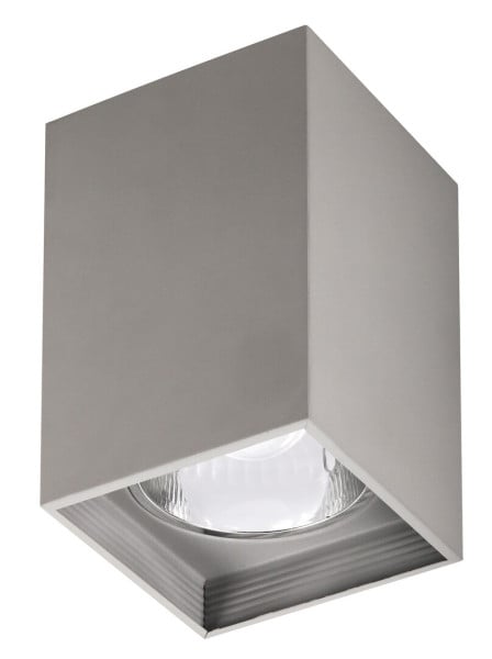 Spot kwadratowy popielaty Maddox 1xE27x40W wym:19x13,5x13,5cm IP20 Rabalux 913896