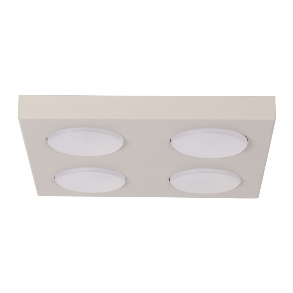 Spot kwadratowy szary beż HERO 4xGX53x12W wym:3x24x24cm IP20 Sigma Lighting 915042